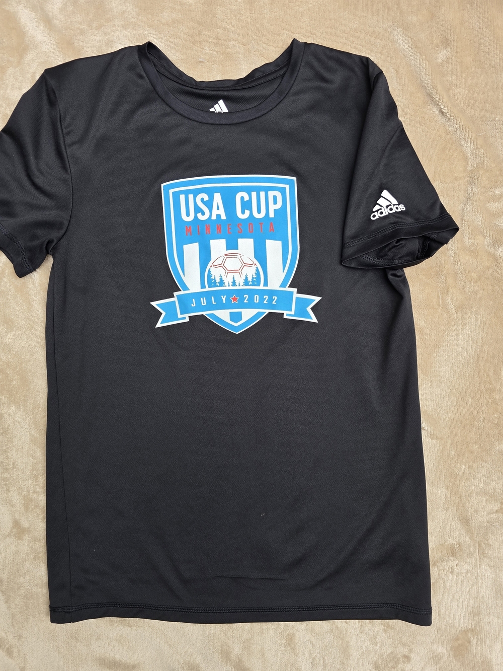 Adidas Kids Black USA Cup Minnesota Graphic Tee